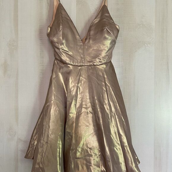 Dear Moon new with tags‎ gold mini party dress, size 3 - Picture 5 of 10